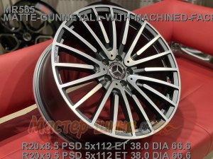 20_5x112_38_8.5J_h 66.6_ REPLICA MERCEDES MR565_ MATTE-GUNMETALL-WITH-MACHINED-FACE_FORGED