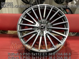 20_5x112_38_9.5J_h 66.6_ REPLICA MERCEDES MR565_ MATTE-GUNMETALL-WITH-MACHINED-FACE_FORGED