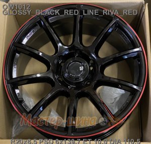 18_6x139.7_10_8.0J_h 110.5_ Off Road Wheels OW1012_GLOSSY_BLACK_RED_LINE_RIVA_RED