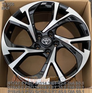 18_5x114.3_45_8.0J_h 60.1_TY558_BKF Wheel LegeArtis