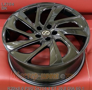 20_5x114.3_30_8.0J_h 60.1_ REPLICA LEXUS LX104_BK