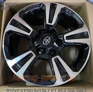 17_6x139.7_25_7.5J_h 106.2_ REPLICA TOYOTA  TY5549_BKF