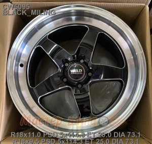 18_5x114.3_25_9.5J_h 73.1_ CAST WHEELS CW5095_BLACK_MILING