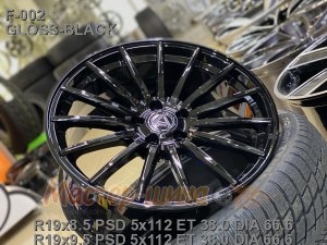 19_5x112_38_9.5J_h 66.6_ Vissol Forged F-002_GLOSS-BLACK