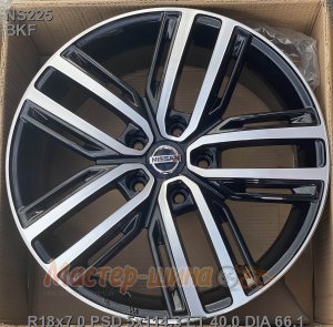 18_5x114.3_40_7.0J_h 66.1_ REPLICA LEGEARTIS NISSAN NS225_BKF Wheel LegeArtis