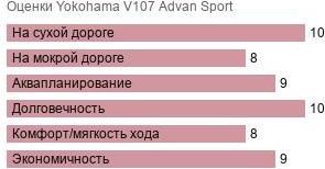 картинка шины Yokohama V107 Advan Sport