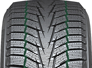 Зигзагообразные каналы Hankook W616 Winter i*cept IZ2 улучшают торможение. 