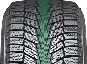 жесткое центральное ребро Hankook W616 Winter i*cept IZ2 обеспечивает курсовую устойчивость.