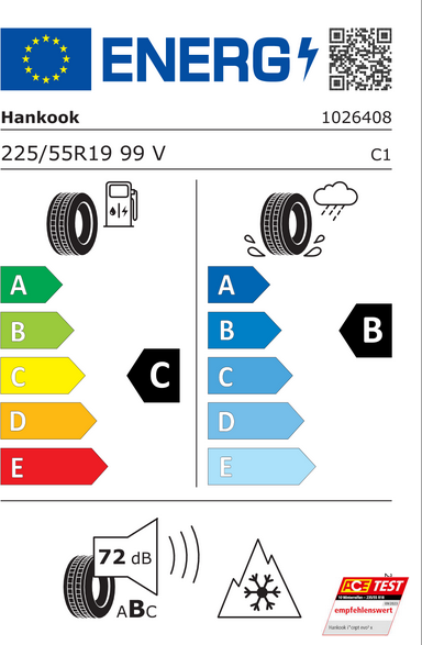 Hankook W330A Winter i cept evo 3 EU label