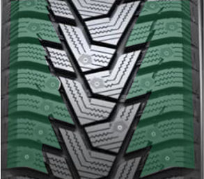 Небольшие боковые блоки Hankook W429 Winter I-Pike RS2 сохраняют тихий ход при износе колеса.