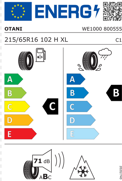 Otani WE1000 EU label