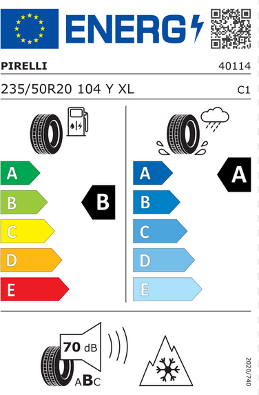 Pirelli Scorpion All Season SF2 EU label