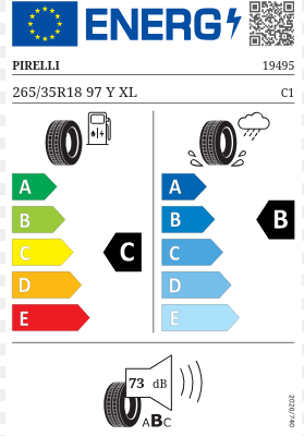 Pirelli PZ3 EU label