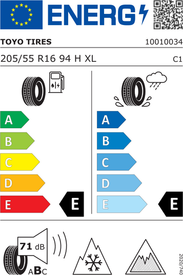 Toyo Observe GSi 6 LS EU label