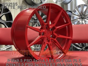 19_5x114.3_45_10.5J_h 70.5_ WS FORGED WS2105_MATTE_RED_FORGED
