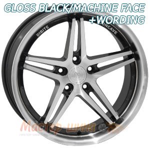 17/5*108/40  7.5J  h 73.1 5093d GLOSS BLACK/MACHINE FACE+WORDING